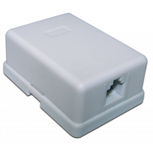 Телефонная розетка настенная 1 порт 6P4C, винтовая